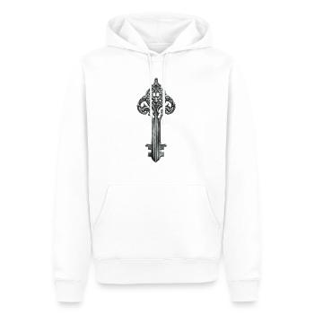 Gotisches Schlüsselmotiv - Männer Premium Bio Hoodie - Weiß - Vorne - Nico (187cm)