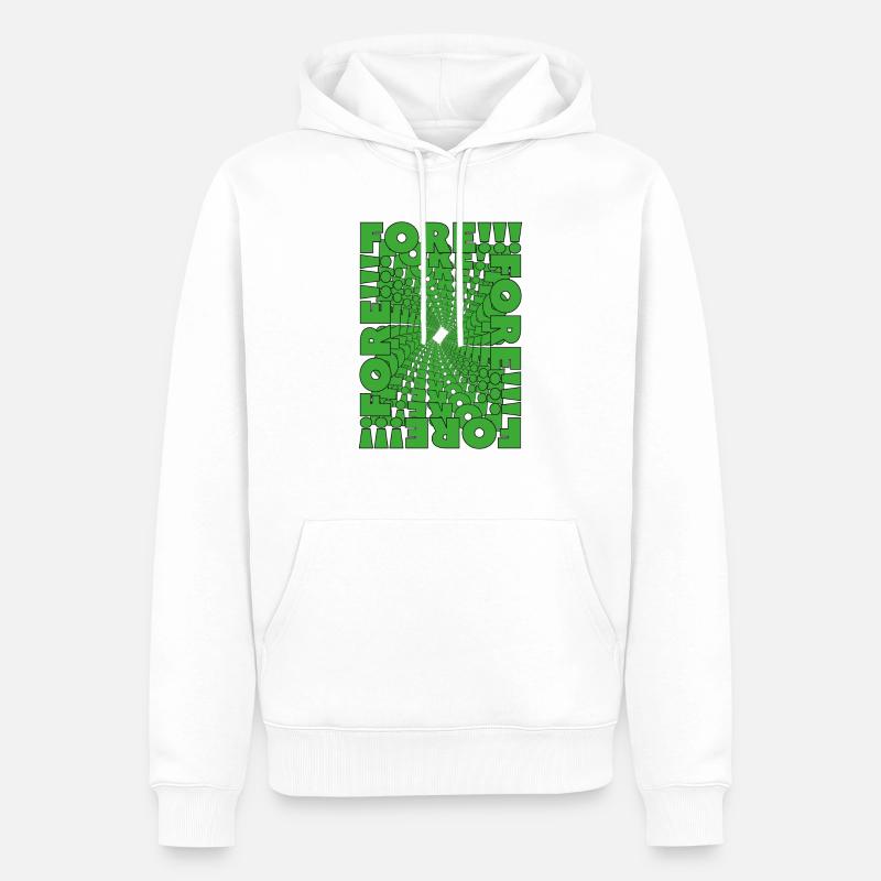 Fore! Golfen mit Stil - Männer Premium Bio Hoodie - Weiß