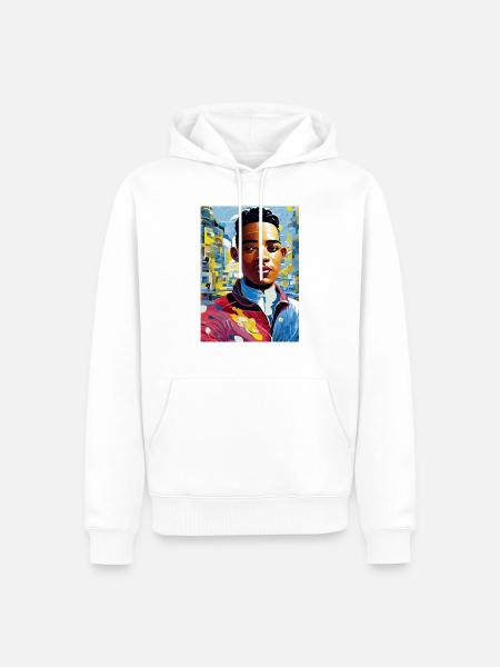 Ein junger Künstler (Kunstsammlung) - Männer Premium Bio Hoodie - Weiß