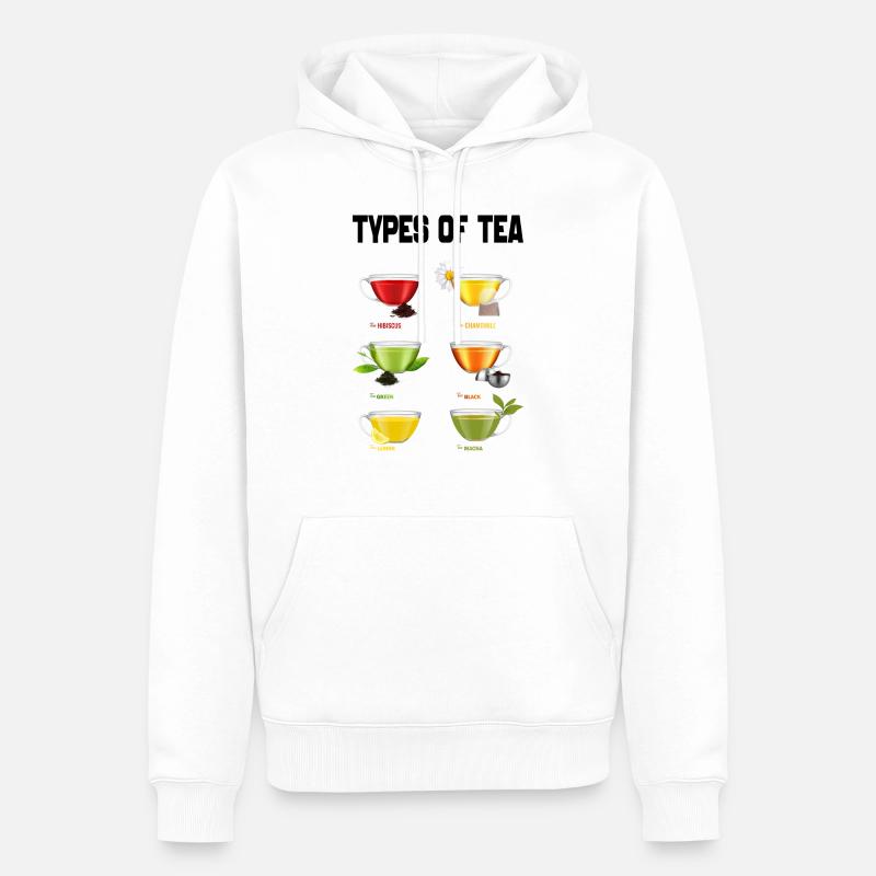 TEE-SORTEN - Männer Premium Bio Hoodie - Weiß