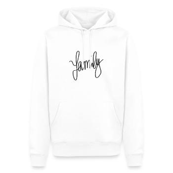 Family - Männer Premium Bio Hoodie - Weiß - Vorne - Nico (187cm)