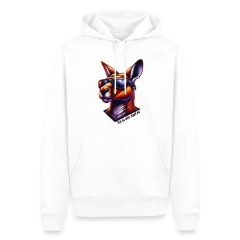 tèr la nou joué pa - Sweat à capuche Premium bio Homme - blanc - Devant - Nico (187cm)