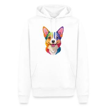 Colourful Dog - Männer Premium Bio Hoodie - Weiß - Vorne - Nico (187cm)
