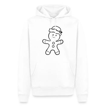 gingerbread man - Men’s Premium Organic Hoodie - white - Front - Nico (187cm)
