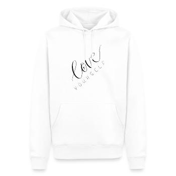 Love Yourself - Männer Premium Bio Hoodie - Weiß - Vorne - Nico (187cm)