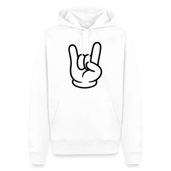Hand Comic Party Zeichen - Männer Premium Bio Hoodie - Weiß - Vorne - Nico (187cm)