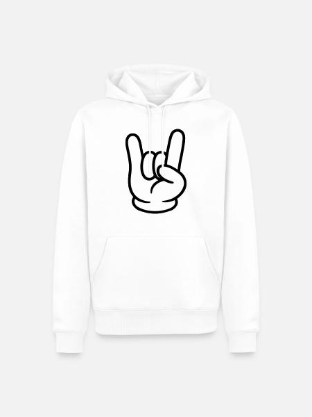 Hand Comic Party Sign - Men’s Premium Organic Hoodie - white