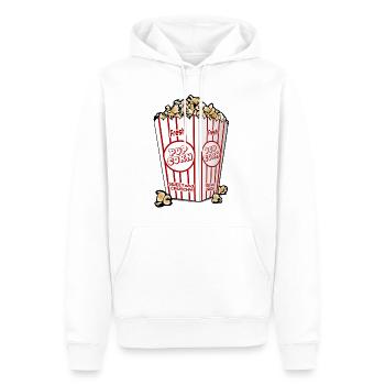 pop-corn - Sweat à capuche Premium bio Homme - blanc - Devant - Nico (187cm)