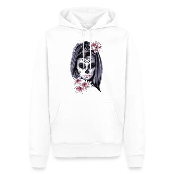 La Muerte - Männer Premium Bio Hoodie - Weiß - Vorne - Nico (187cm)