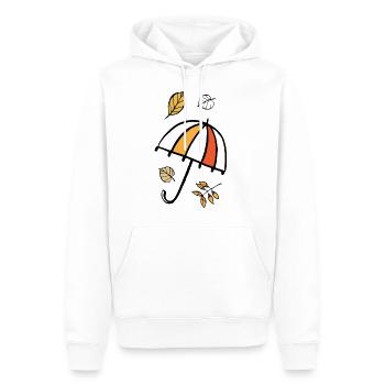 L’automne - Sweat à capuche Premium bio Homme - blanc - Devant - Nico (187cm)