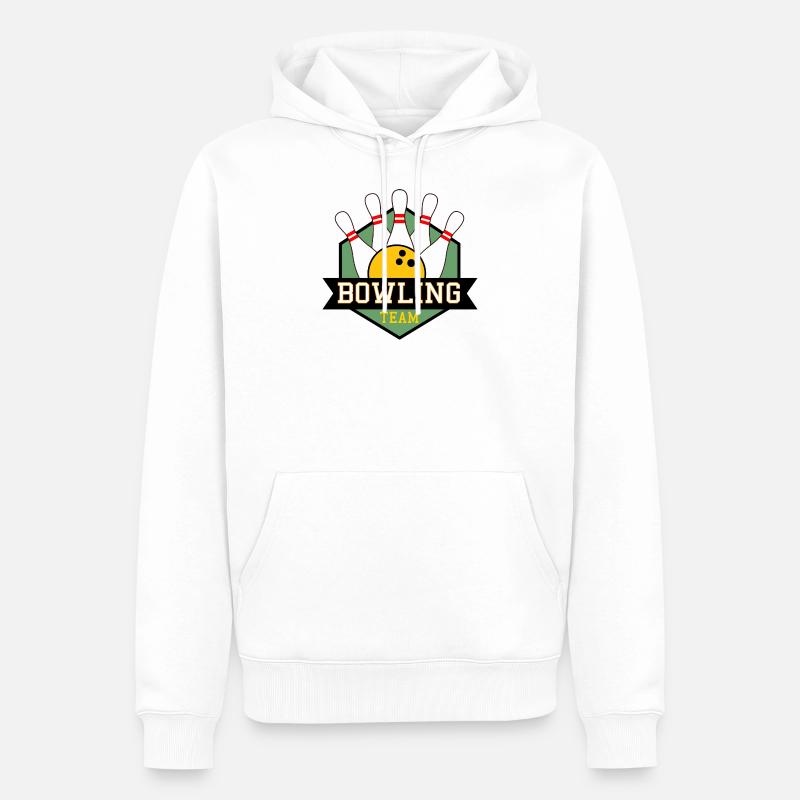 Équipe de bowling - Sweat à capuche Premium bio Homme - blanc