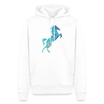 cheval - Sweat à capuche Premium bio Homme - blanc - Devant - Nico (187cm)