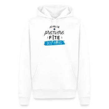 Erstes Fest der Väter - Männer Premium Bio Hoodie - Weiß - Vorne - Nico (187cm)