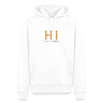 Speaking Hi In Mandarin - Männer Premium Bio Hoodie - Weiß - Vorne - Nico (187cm)