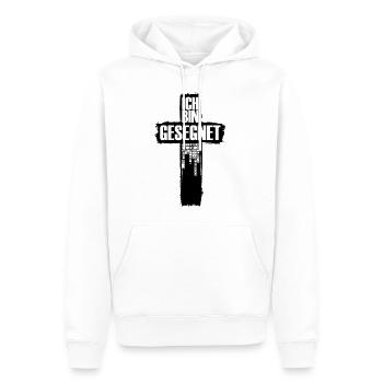 Jesus Christus Geschenk Kreuz - Männer Premium Bio Hoodie - Weiß - Vorne - Nico (187cm)