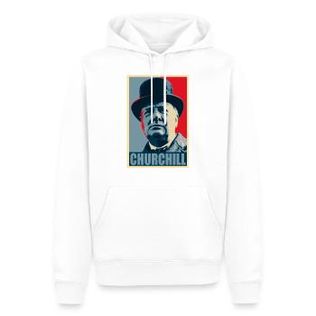 Churchill - Sweat à capuche Premium bio Homme - blanc - Devant - Nico (187cm)