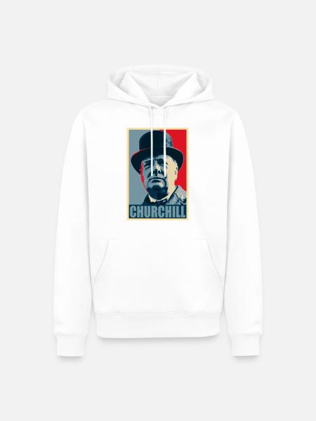 Churchill - Männer Premium Bio Hoodie - Weiß