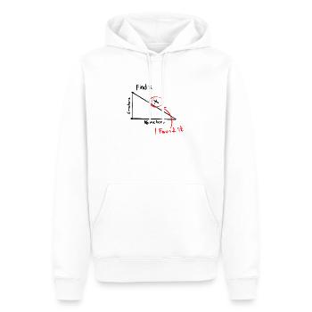 FIND X I FOUND IT GESCHENKIDEE - Männer Premium Bio Hoodie - Weiß - Vorne - Nico (187cm)