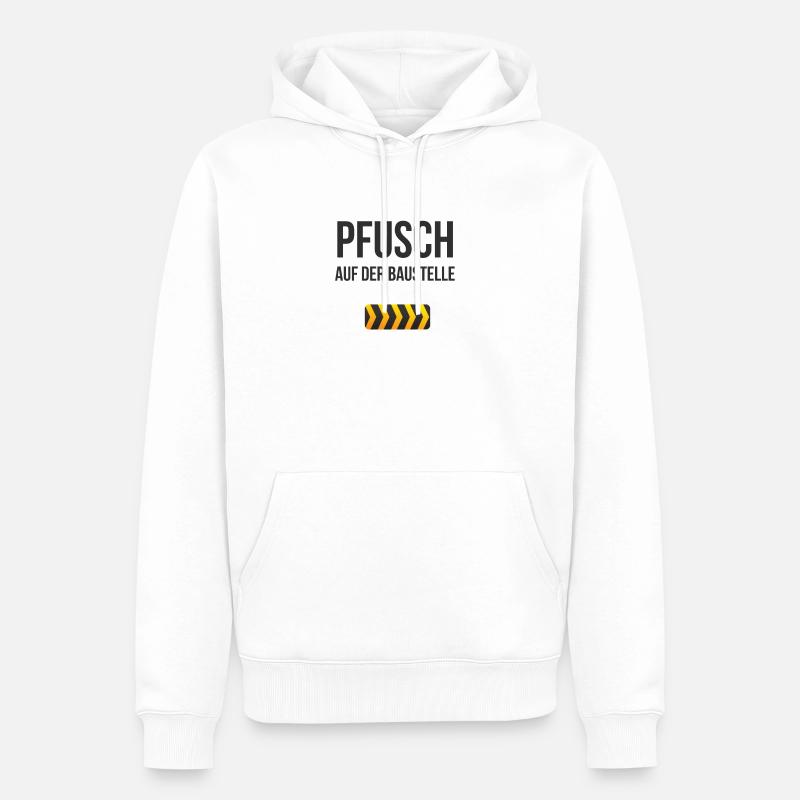 Baustelle Eigenheim Traumhaus Geschenkidee - Männer Premium Bio Hoodie - Weiß