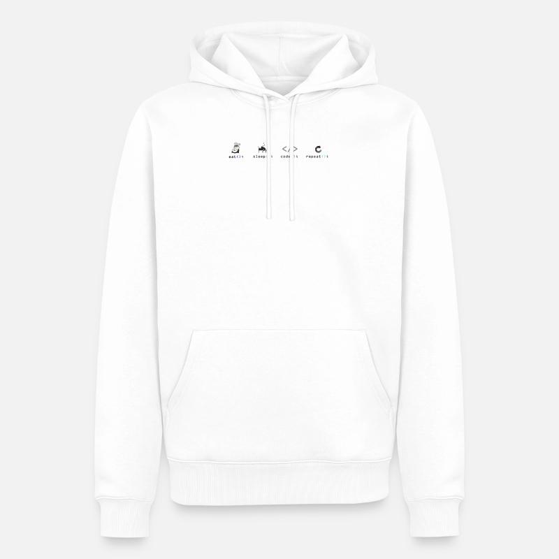 programmeur - Sweat à capuche Premium bio Homme - blanc