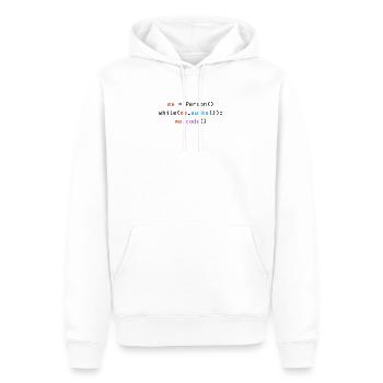 informaticien - Sweat à capuche Premium bio Homme - blanc - Devant - Nico (187cm)