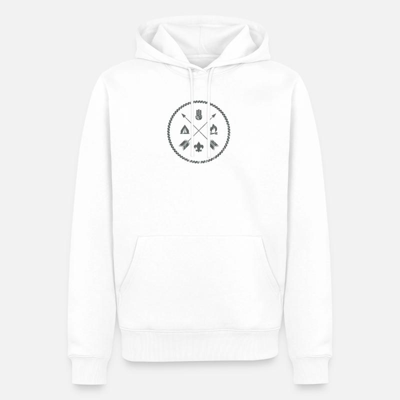 Pfadfinder - Männer Premium Bio Hoodie - Weiß