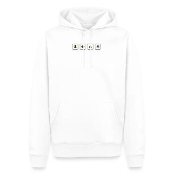 Pfadfinder - Männer Premium Bio Hoodie - Weiß - Vorne - Nico (187cm)