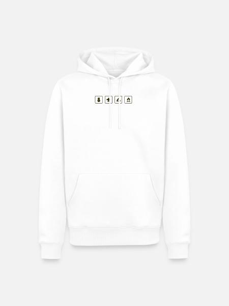 scout - Sweat à capuche Premium bio Homme - blanc