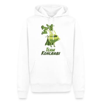 Kohlrabi Gemüse Superfood Vegetarier Vegan Held - Männer Premium Bio Hoodie - Weiß - Vorne - Nico (187cm)