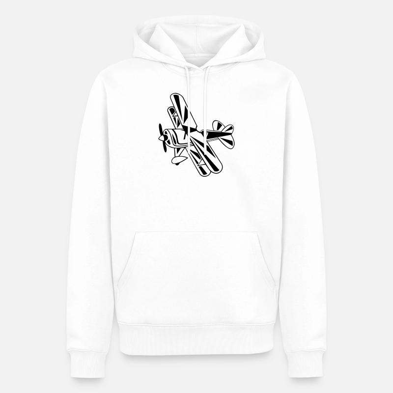 Pitts - Sweat à capuche Premium bio Homme - blanc