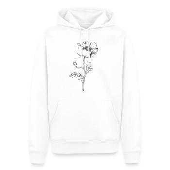 Poppy Poppy Papaver - Men’s Premium Organic Hoodie - white - Front - Nico (187cm)