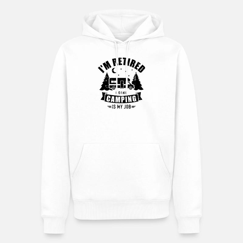 Campeur - Sweat à capuche Premium bio Homme - blanc
