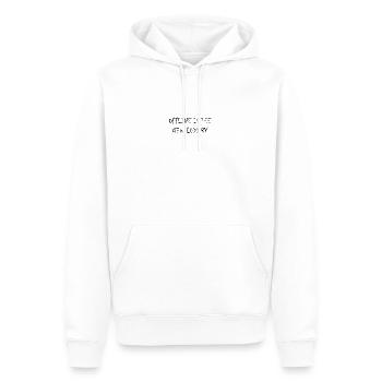 Offline est le nouveau luxe - Sweat à capuche Premium bio Homme - blanc - Devant - Nico (187cm)