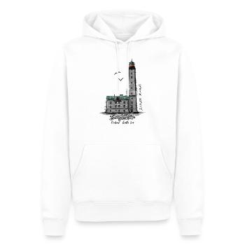 BENGTSKÄR LIGHTHOUSE Textiles marins et cadeaux - Sweat à capuche Premium bio Homme - blanc - Devant - Nico (187cm)