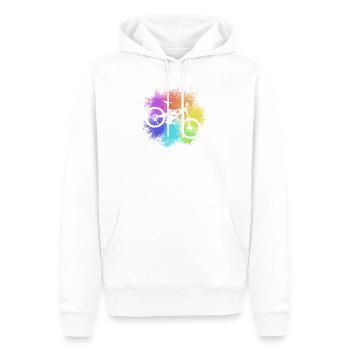 Buntes Mountainbike - Männer Premium Bio Hoodie - Weiß - Vorne - Nico (187cm)