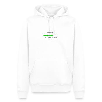 Der Scheiß wurde zur Kenntnis genommen - Männer Premium Bio Hoodie - Weiß - Vorne - Nico (187cm)