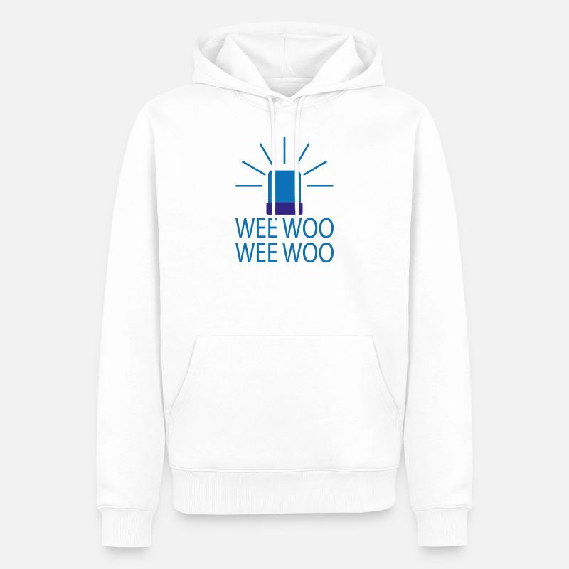weewoo - Sweat à capuche Premium bio Homme - blanc