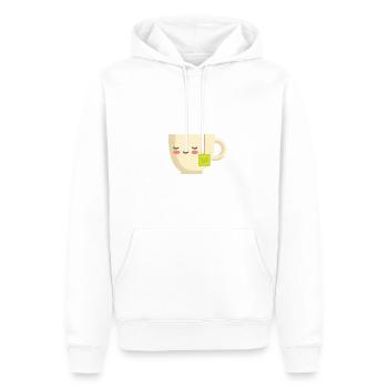 Tee - Männer Premium Bio Hoodie - Weiß - Vorne - Nico (187cm)