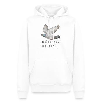 Wester Stadttaube - Männer Premium Bio Hoodie - Weiß - Vorne - Nico (187cm)