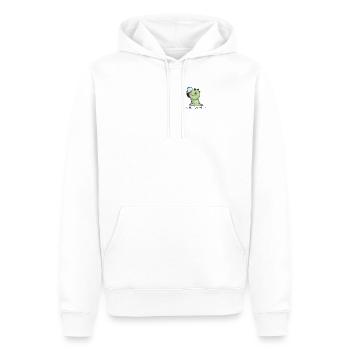 Vinodino - Vinosaure vin pour amateurs de vin - Sweat à capuche Premium bio Homme - blanc - Devant - Nico (187cm)