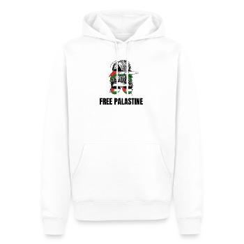 Free Palastine Tshirt Palestine Messy Bun - Sweat à capuche Premium bio Homme - blanc - Devant - Nico (187cm)