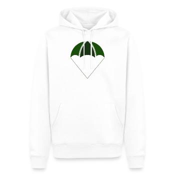 Militärischer Fallschirm Tarnung extremer Sport - Männer Premium Bio Hoodie - Weiß - Vorne - Nico (187cm)