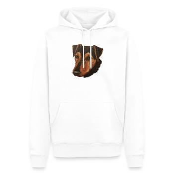 Chasseur Portrait - Sweat à capuche Premium bio Homme - blanc - Devant - Nico (187cm)