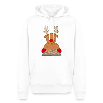 Biscuits de Noël de renne Biscuits de cuisson - Sweat à capuche Premium bio Homme - blanc - Devant - Nico (187cm)