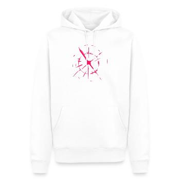 splash bunt farbe muster aufdruck comic style pink - Männer Premium Bio Hoodie - Weiß - Vorne - Nico (187cm)