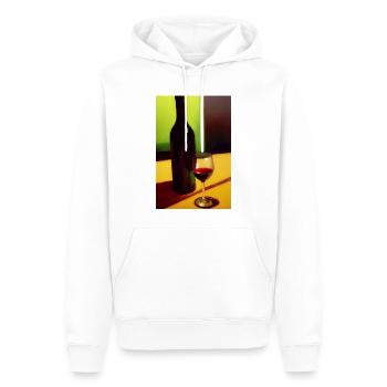 Buveurs de vin - Sweat à capuche Premium bio Homme - blanc - Devant - Nico (187cm)