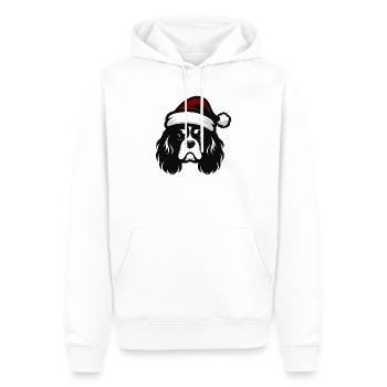 Cavalier King Weihnachtsmütze | Winter-Outfit - Männer Premium Bio Hoodie - Weiß - Vorne - Nico (187cm)