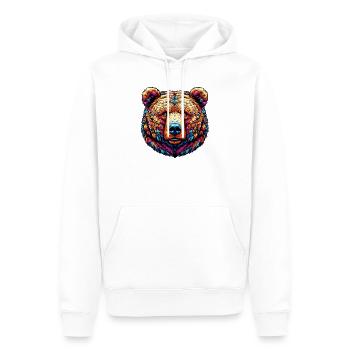 Ours - Sweat à capuche Premium bio Homme - blanc - Devant - Nico (187cm)