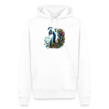 Paon - Sweat à capuche Premium bio Homme - blanc - Devant - Nico (187cm)
