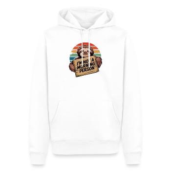 Pas une personne du matin paresseux - Sweat à capuche Premium bio Homme - blanc - Devant - Nico (187cm)